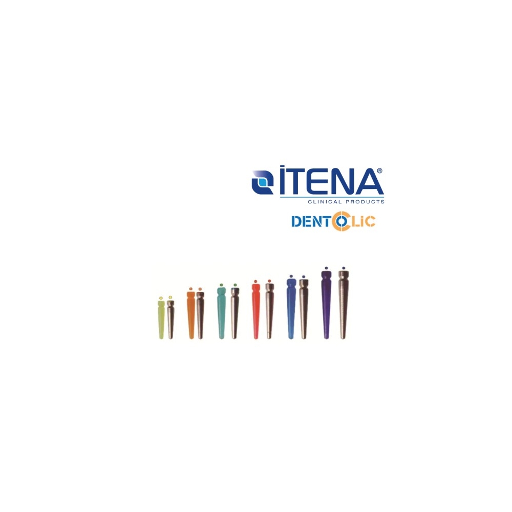 Tenons Coniques Calcinables ou Inox DENTOCLIC - ITENA - 20u / 40u / 100u