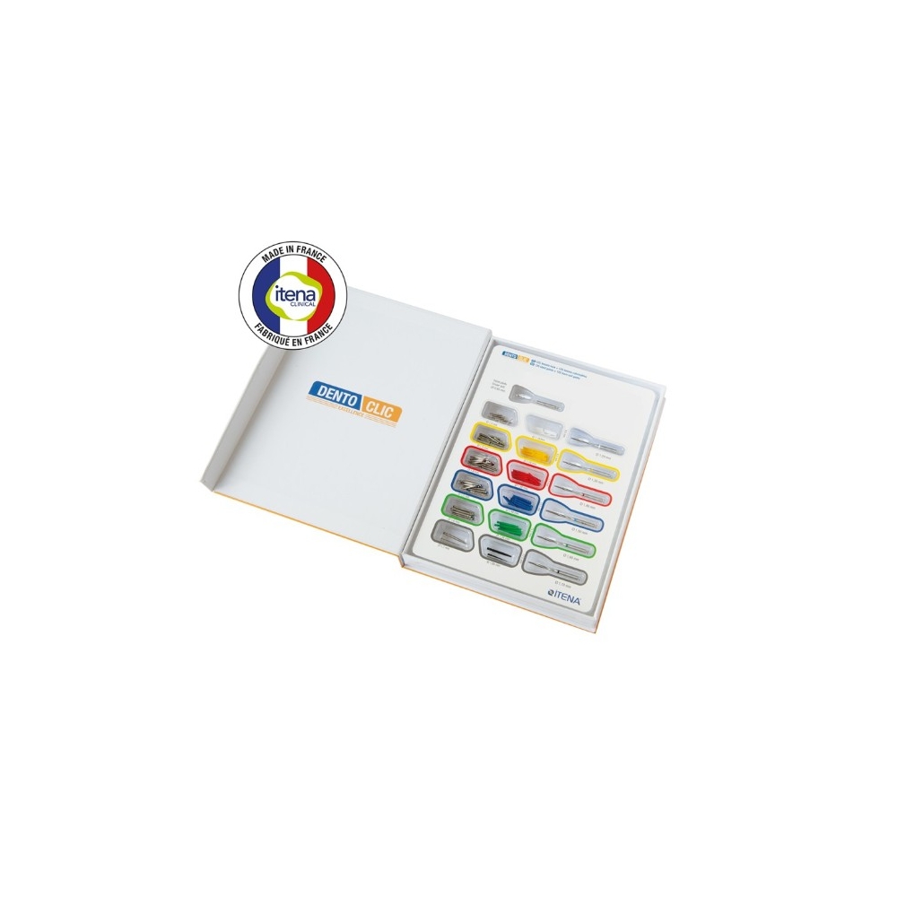 Coffret "PERFORMANCE" Tenons Cylindro-Coniques Calcinables et Inox DENTOCLIC - ITENA - 1u